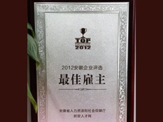 2012年安徽企業(yè)評選最佳雇主